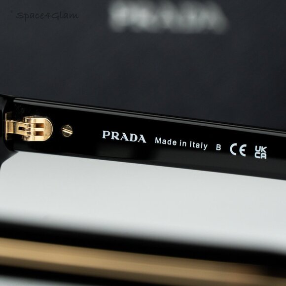 Prada Men Eyeglasses Black Clear Square PRA16S 16K60K NEW AUTHENTIC - Picture 7 of 9